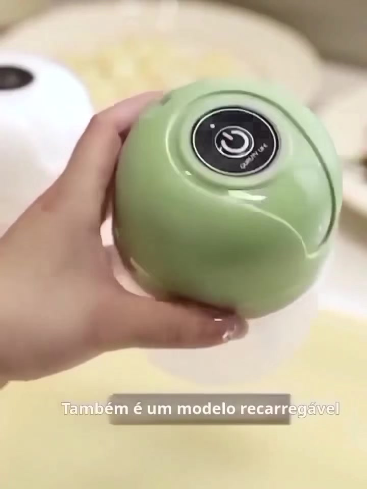 Mini Processador Triturador Sem Fio Elétrico 250ML De Alimentos Para Legumes Alho Gengibre