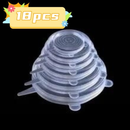 Kit 18 Tampas Silicone Panela Pote Universal Flexível Lavável Silicone