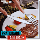 Kit 56/40/36 Talheres Linha Premium 14 Garfos 14 Facas 14 Colheres 14 Colheres de Sobremesa Cozinha