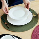 Kit 4 ou 6 Jogo Americano Tapete De Mesa Posta Redondo Design Elegante Impermeável 38cm