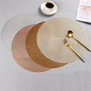 Kit 4 ou 6 Jogo Americano Tapete De Mesa Posta Redondo Design Elegante Impermeável 38cm