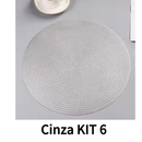 Kit 4 ou 6 Jogo Americano Tapete De Mesa Posta Redondo Design Elegante Impermeável 38cm