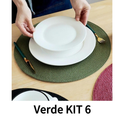 Kit 4 ou 6 Jogo Americano Tapete De Mesa Posta Redondo Design Elegante Impermeável 38cm