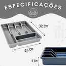 Porta Talheres Organizador De Gaveta De Cozinha Resistente Com 5 Divisórias Suporte Para Talher Durável Versátil Bonito