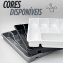 Porta Talheres Organizador De Gaveta De Cozinha Resistente Com 5 Divisórias Suporte Para Talher Durável Versátil Bonito
