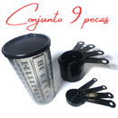 Kit 10, 9, 8 e 4 peças Medidor de cozinha para receitas para confeiteiros e amantes da cozinha