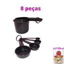 Kit 10, 9, 8 e 4 peças Medidor de cozinha para receitas para confeiteiros e amantes da cozinha
