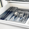 Porta Talheres Organizador De Gaveta De Cozinha Resistente Com 5 Divisórias Suporte Para Talher Durável Versátil Bonito