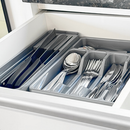 Porta Talheres Organizador De Gaveta De Cozinha Resistente Com 5 Divisórias Suporte Para Talher Durável Versátil Bonito