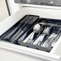 Porta Talheres Organizador De Gaveta De Cozinha Resistente Com 5 Divisórias Suporte Para Talher Durável Versátil Bonito