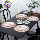 Kit 4 ou 6 Jogo Americano Tapete De Mesa Posta Redondo Design Elegante Impermeável 38cm
