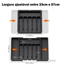 Organizador De Gavetas Ajustável para Cozinha, Utensílios, Talheres, Garfos, Colher, Facas