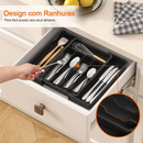 Organizador De Gavetas Ajustável para Cozinha, Utensílios, Talheres, Garfos, Colher, Facas
