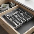 Organizador De Gavetas Ajustável para Cozinha, Utensílios, Talheres, Garfos, Colher, Facas
