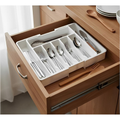 Organizador De Gavetas Ajustável para Cozinha, Utensílios, Talheres, Garfos, Colher, Facas