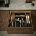 Organizador De Gavetas Ajustável para Cozinha, Utensílios, Talheres, Garfos, Colher, Facas