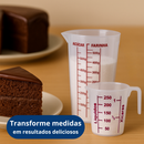 Kit Medidor Culinário Copo 500ml + Jarra 250ml Dosador Para Receitas Líquidos e Alimentos