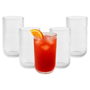 6 Copos de Vidro 450ml Canelado Sofia Elegante Versátil